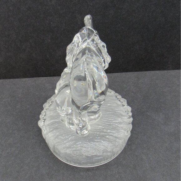 Crystal ELEPHANT Mom and BABY Calf Figurine on Frosted Base Vintage - Picture 6 of 11